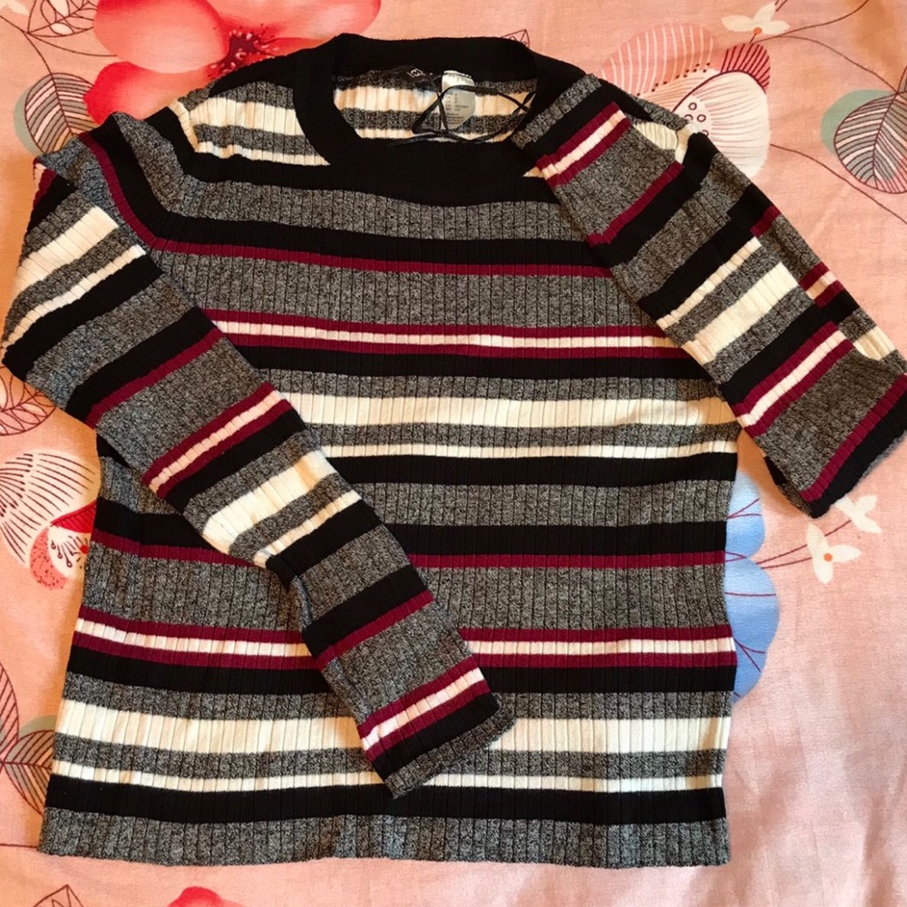 H&M Multi-Colored Stripe Long Sleeve Shirt